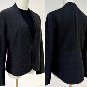 Simply Vera Vera Wang Wool Blend Office Blazer Size Petite Large / Dark Academia